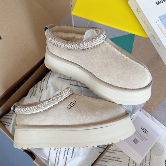 UGG TAZZ Tasman Suede PLATFORM SLIPPER Clog Shoe - Picture 1 of 8